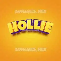 hollie in Orange Toon style - 3D name wallpaper
