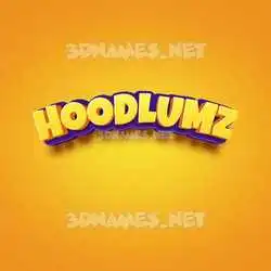 hoodlumz in Orange Toon style - 3D name wallpaper