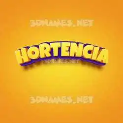 hortencia in Orange Toon style - 3D name wallpaper