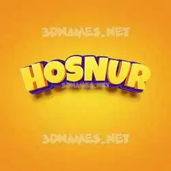 hosnur in Orange Toon style - 3D name wallpaper