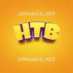 htb in Orange Toon style - 3D name wallpaper