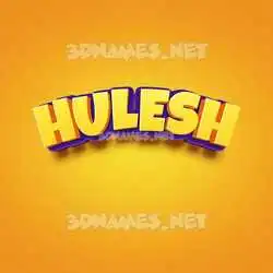 hulesh in Orange Toon style - 3D name wallpaper