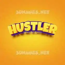 hustler in Orange Toon style - 3D name wallpaper