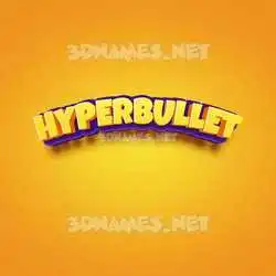 hyperbullet in Orange Toon style - 3D name wallpaper