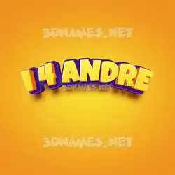 i 4 andre in Orange Toon style - 3D name wallpaper