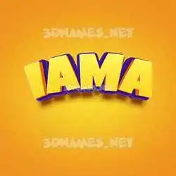 iama in Orange Toon style - 3D name wallpaper