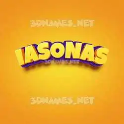 iasonas in Orange Toon style - 3D name wallpaper