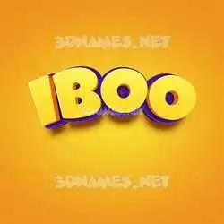 iboo in Orange Toon style - 3D name wallpaper