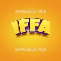 iffa in Orange Toon style - 3D name wallpaper