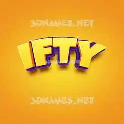 ifty in Orange Toon style - 3D name wallpaper