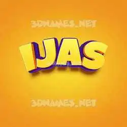 ijas in Orange Toon style - 3D name wallpaper