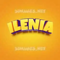 ilenia in Orange Toon style - 3D name wallpaper