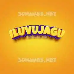iluvujagu in Orange Toon style - 3D name wallpaper