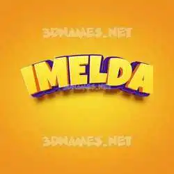 imelda in Orange Toon style - 3D name wallpaper
