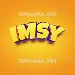 imsy in Orange Toon style - 3D name wallpaper