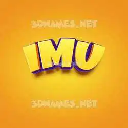 imu in Orange Toon style - 3D name wallpaper