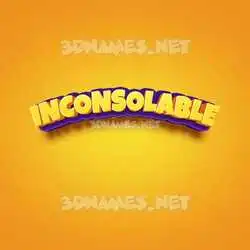 inconsolable in Orange Toon style - 3D name wallpaper