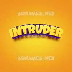 intruder in Orange Toon style - 3D name wallpaper