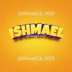 ishmael in Orange Toon style - 3D name wallpaper