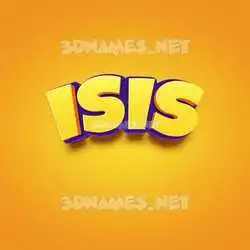isis in Orange Toon style - 3D name wallpaper