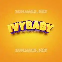 ivybaby in Orange Toon style - 3D name wallpaper