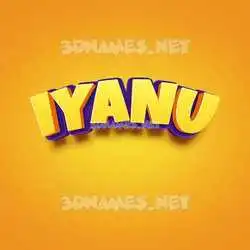 iyanu in Orange Toon style - 3D name wallpaper
