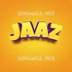 jaaz in Orange Toon style - 3D name wallpaper