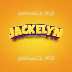 jackelyn in Orange Toon style - 3D name wallpaper