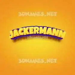jackermann in Orange Toon style - 3D name wallpaper