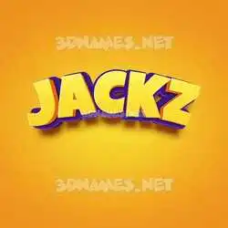 jackz in Orange Toon style - 3D name wallpaper