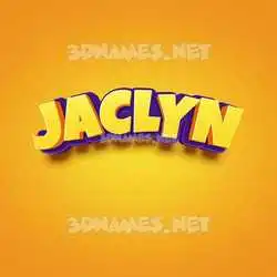 jaclyn in Orange Toon style - 3D name wallpaper