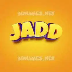 jadd in Orange Toon style - 3D name wallpaper