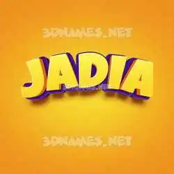 jadia in Orange Toon style - 3D name wallpaper