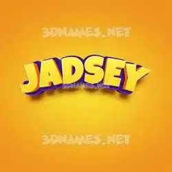 jadsey in Orange Toon style - 3D name wallpaper