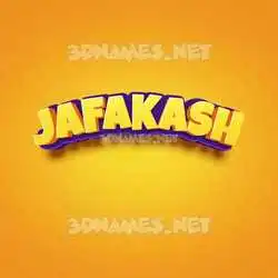 jafakash in Orange Toon style - 3D name wallpaper