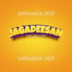 jagadeesan in Orange Toon style - 3D name wallpaper
