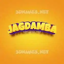 jagdamba in Orange Toon style - 3D name wallpaper