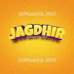 jagdhir in Orange Toon style - 3D name wallpaper