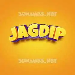 jagdip in Orange Toon style - 3D name wallpaper