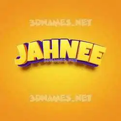 jahnee in Orange Toon style - 3D name wallpaper