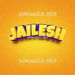 jailesh in Orange Toon style - 3D name wallpaper