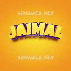 jaimal in Orange Toon style - 3D name wallpaper