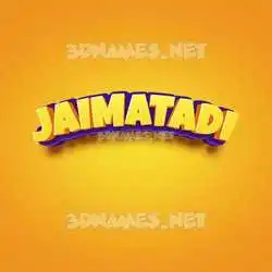 jaimatadi in Orange Toon style - 3D name wallpaper