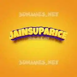 jainsuparice in Orange Toon style - 3D name wallpaper