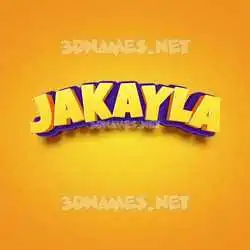 jakayla in Orange Toon style - 3D name wallpaper