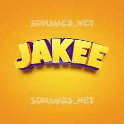 jakee in Orange Toon style - 3D name wallpaper