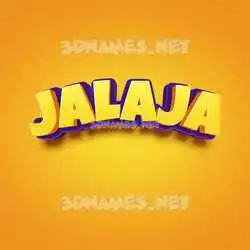 jalaja in Orange Toon style - 3D name wallpaper