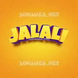 jalali in Orange Toon style - 3D name wallpaper