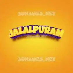 jalalpuram in Orange Toon style - 3D name wallpaper
