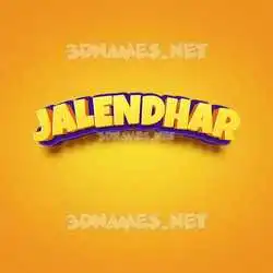 jalendhar in Orange Toon style - 3D name wallpaper